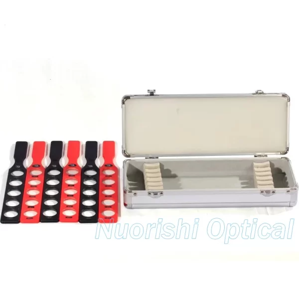 Reglas esquiascópicas para retinoscopía, 6 barras de plástico, 30 lentes, estuche de aluminio - Imagen 3