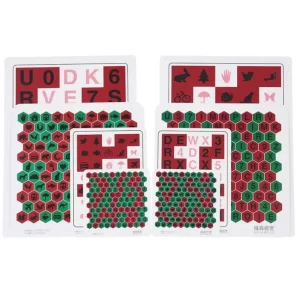 Tarjeta de entrenamiento de miopía ambliopía para niños, desinhibición de visión de herramienta de entrenamiento, tabla VT antisupresión, gafas rojas y verdes