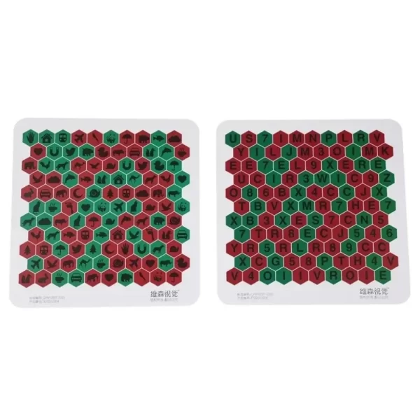 Tarjeta de entrenamiento de miopía ambliopía para niños, desinhibición de visión de herramienta de entrenamiento, tabla VT antisupresión, gafas rojas y verdes - Imagen 3