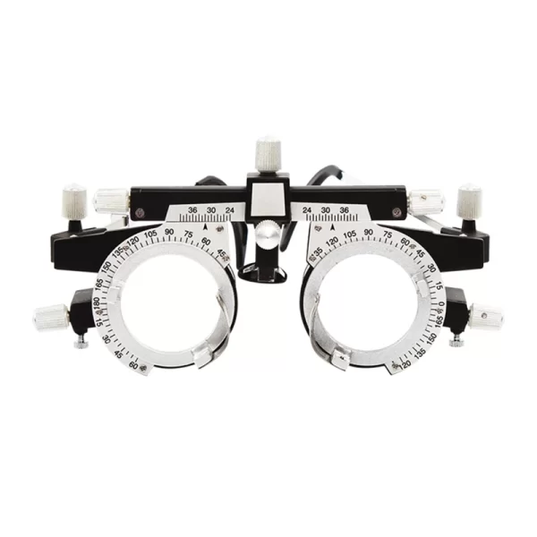 Marco de lente de prueba óptica ajustable, gafas de prueba ocular, optometría óptica, eje de cilindro cambiable para tienda de vidrio